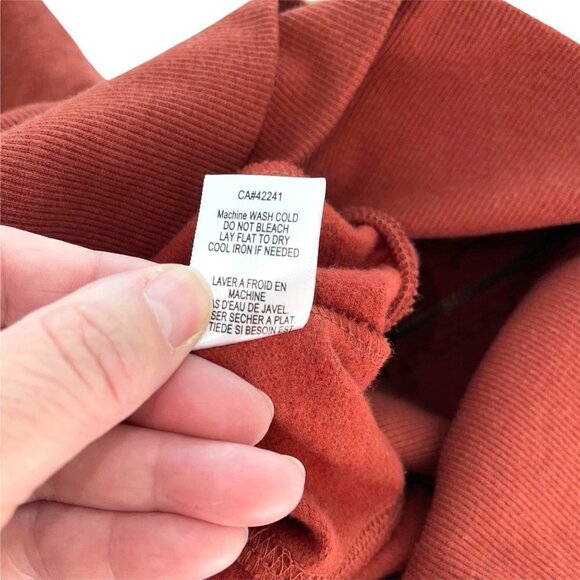 Young Fabulous & Broke Turtleneck Sweater Dress Large Asymmetrical Zipper Orange - Picture 6 of 13